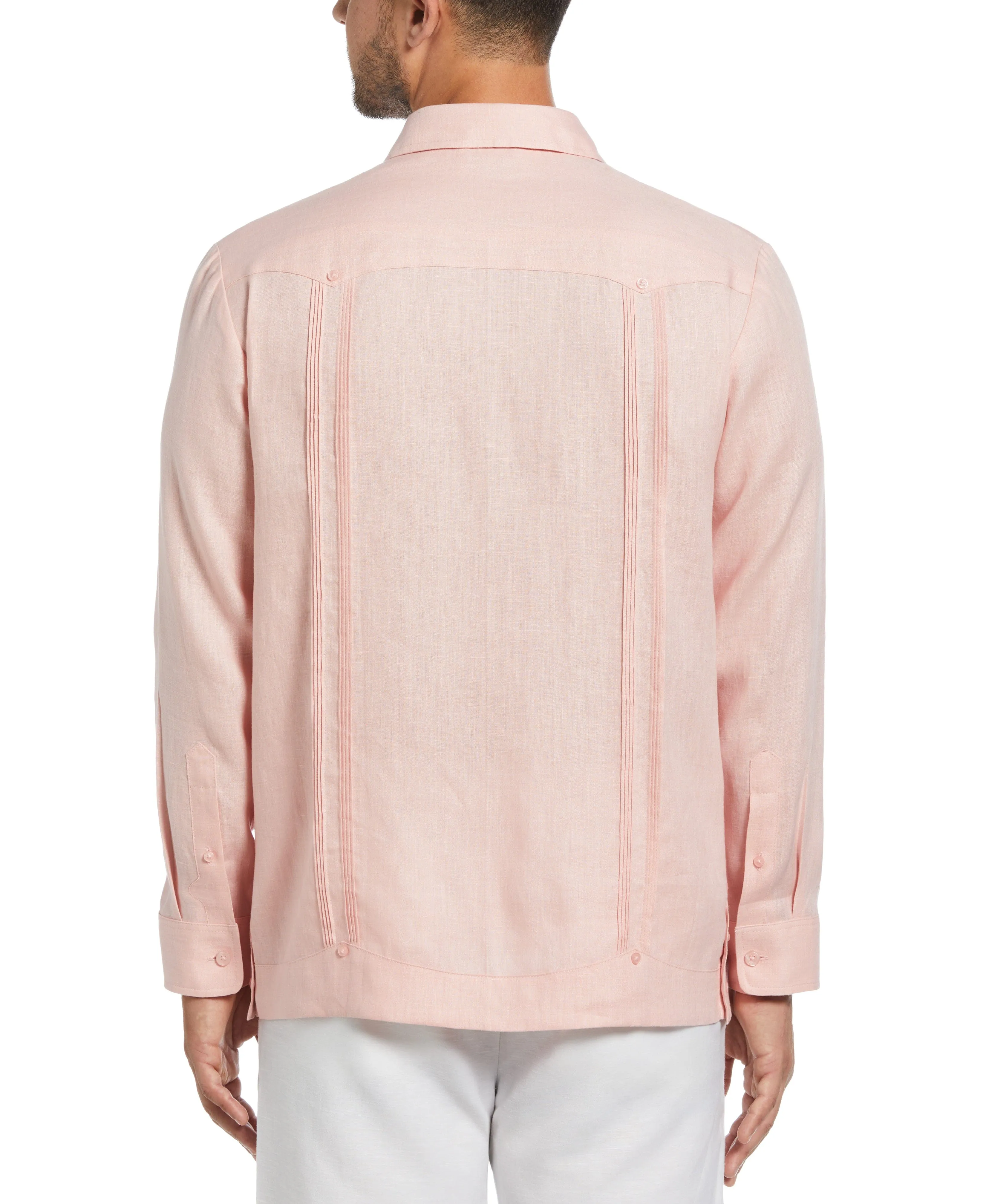 100% Linen Classic Guayabera Shirt - Long Sleeve