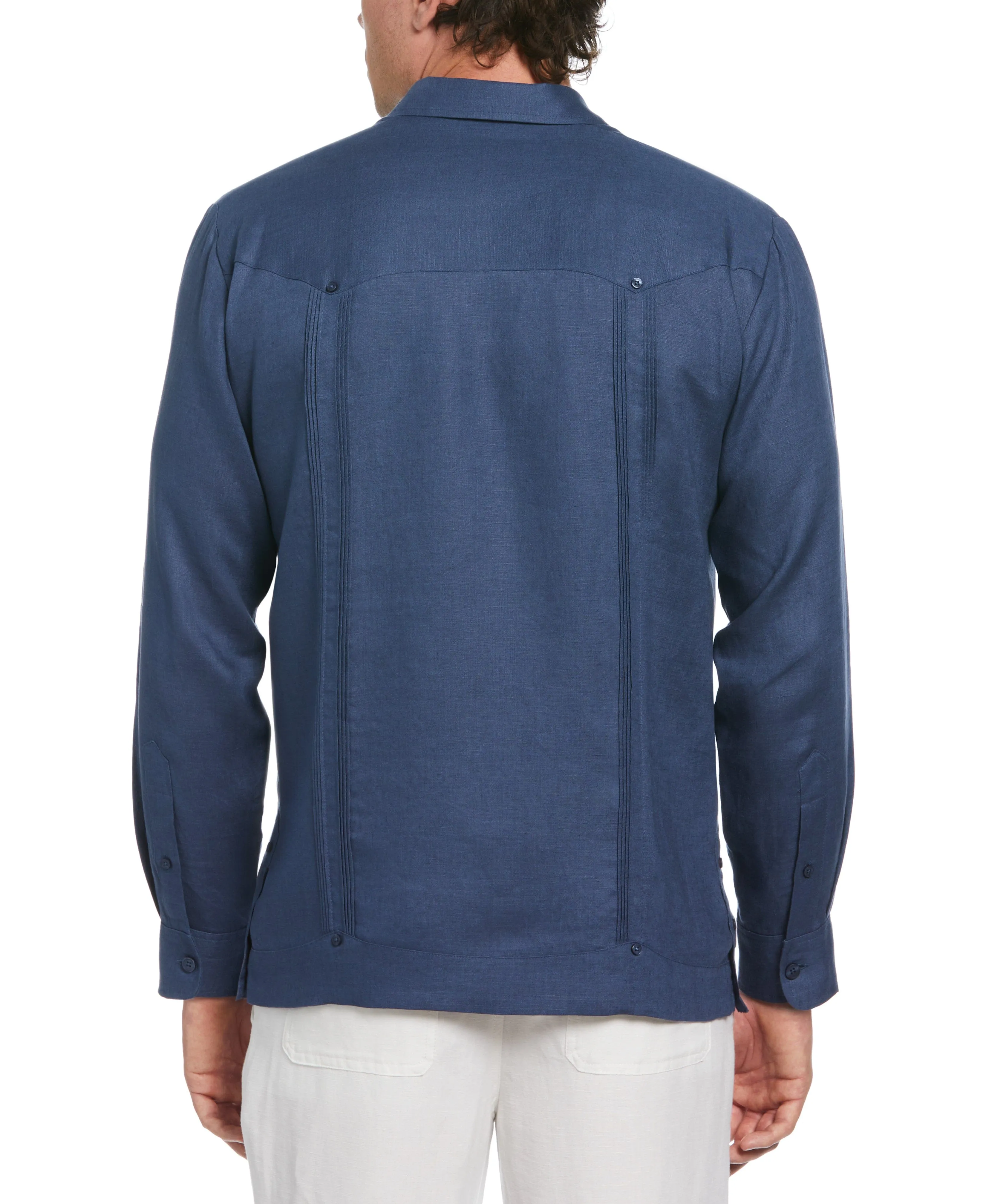 100% Linen Classic Guayabera Shirt - Long Sleeve