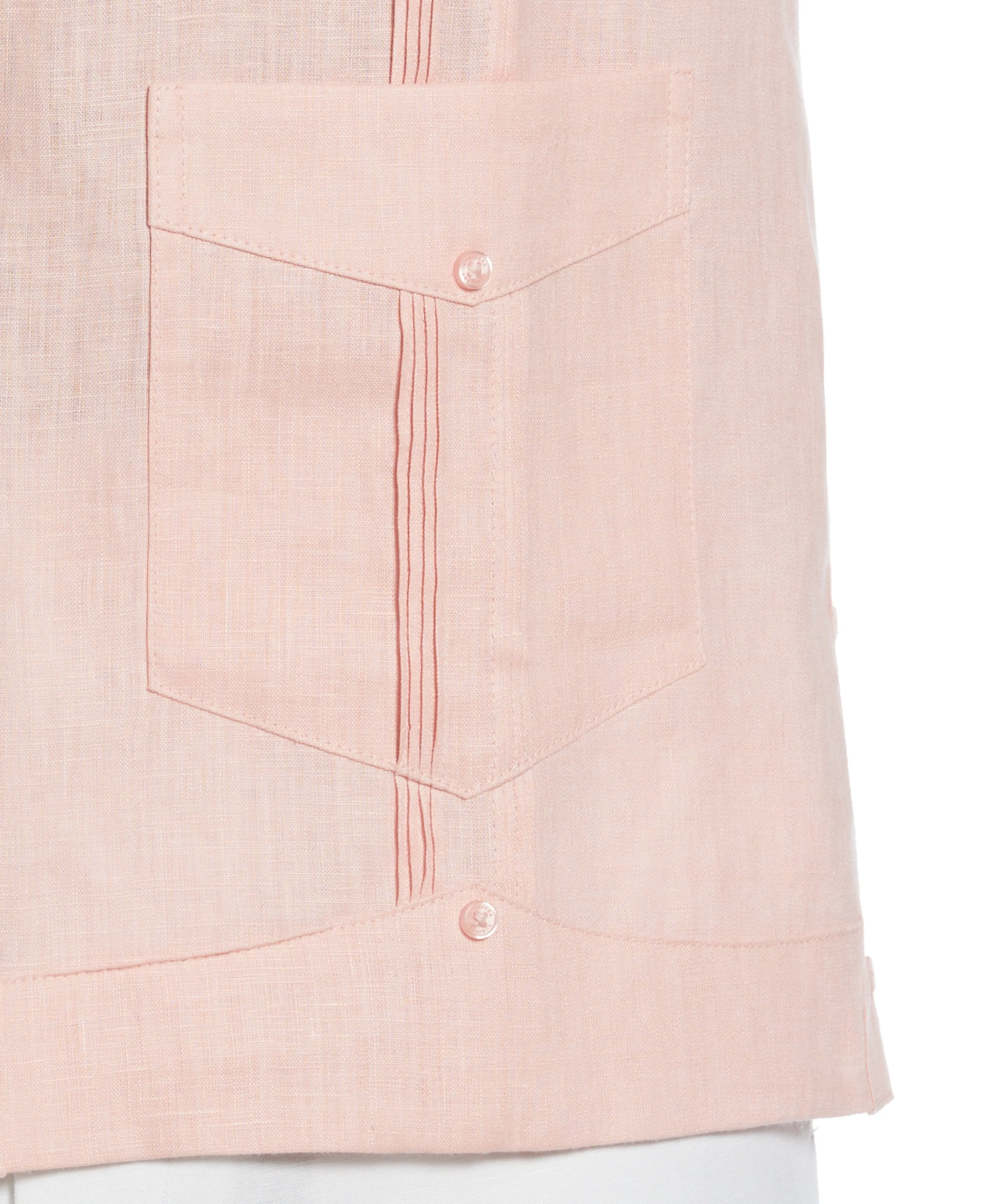 100% Linen Classic Guayabera Shirt - Long Sleeve