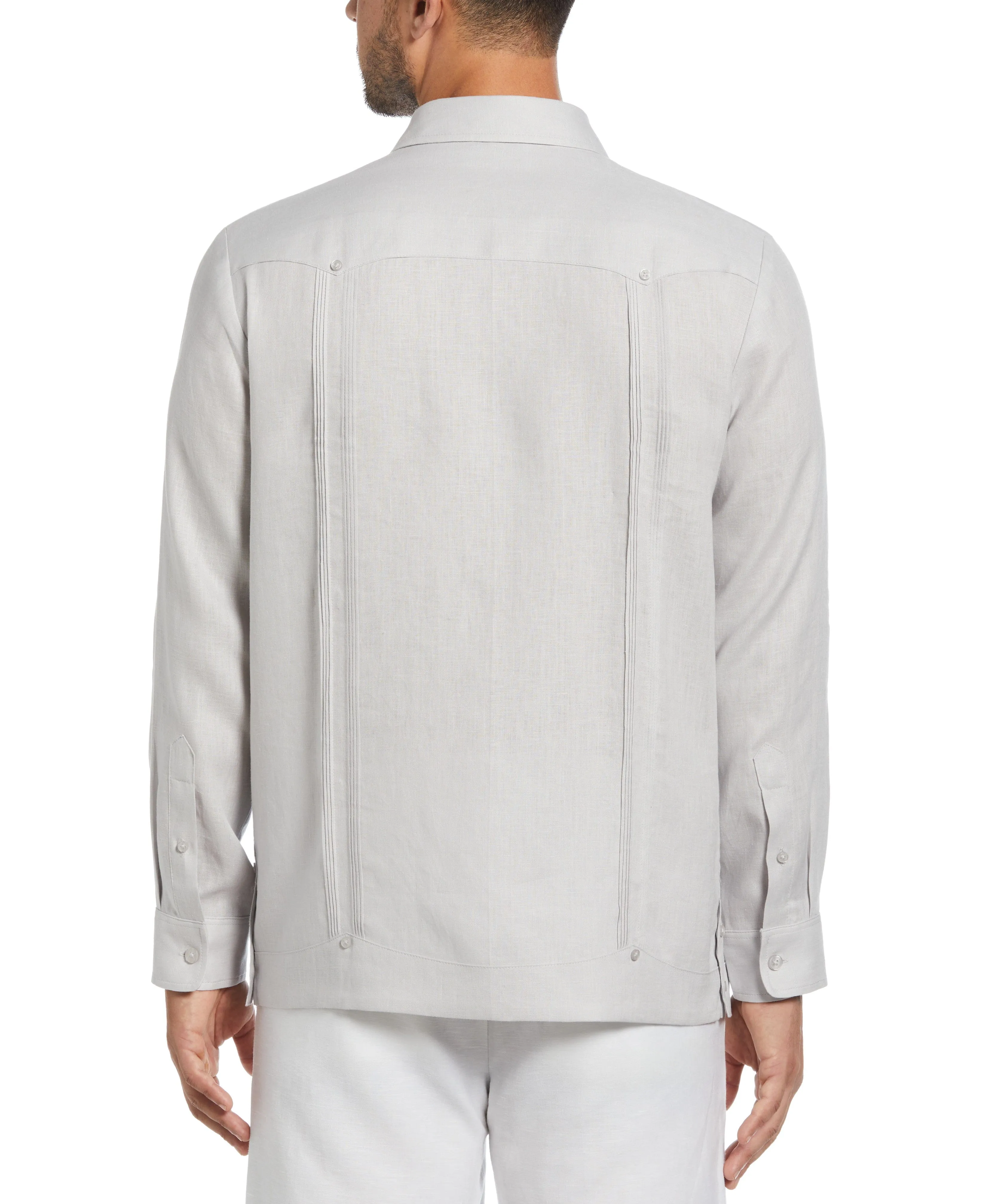 100% Linen Classic Guayabera Shirt - Long Sleeve