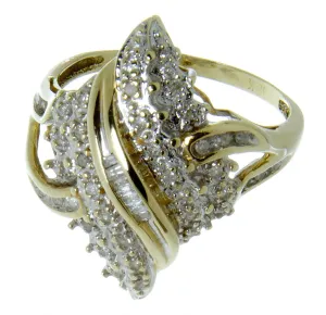 1/4ct Round & Baguette Diamond Cocktail Ring