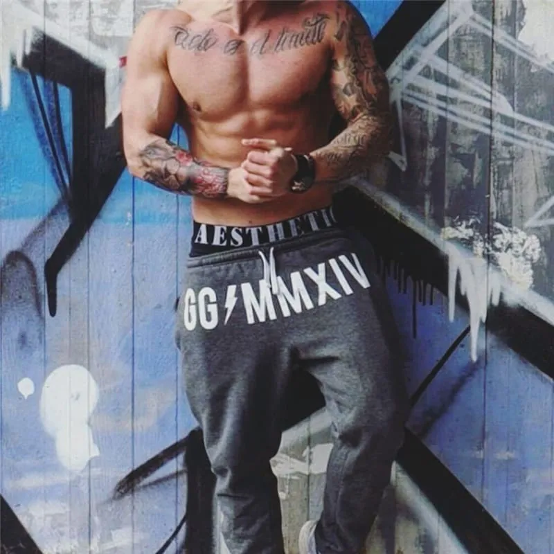 30 Pieces) Men Fashion Letter Print Waist Sports Pants