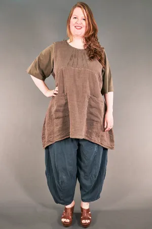 7203 Milkmaid Dress-Bark-U