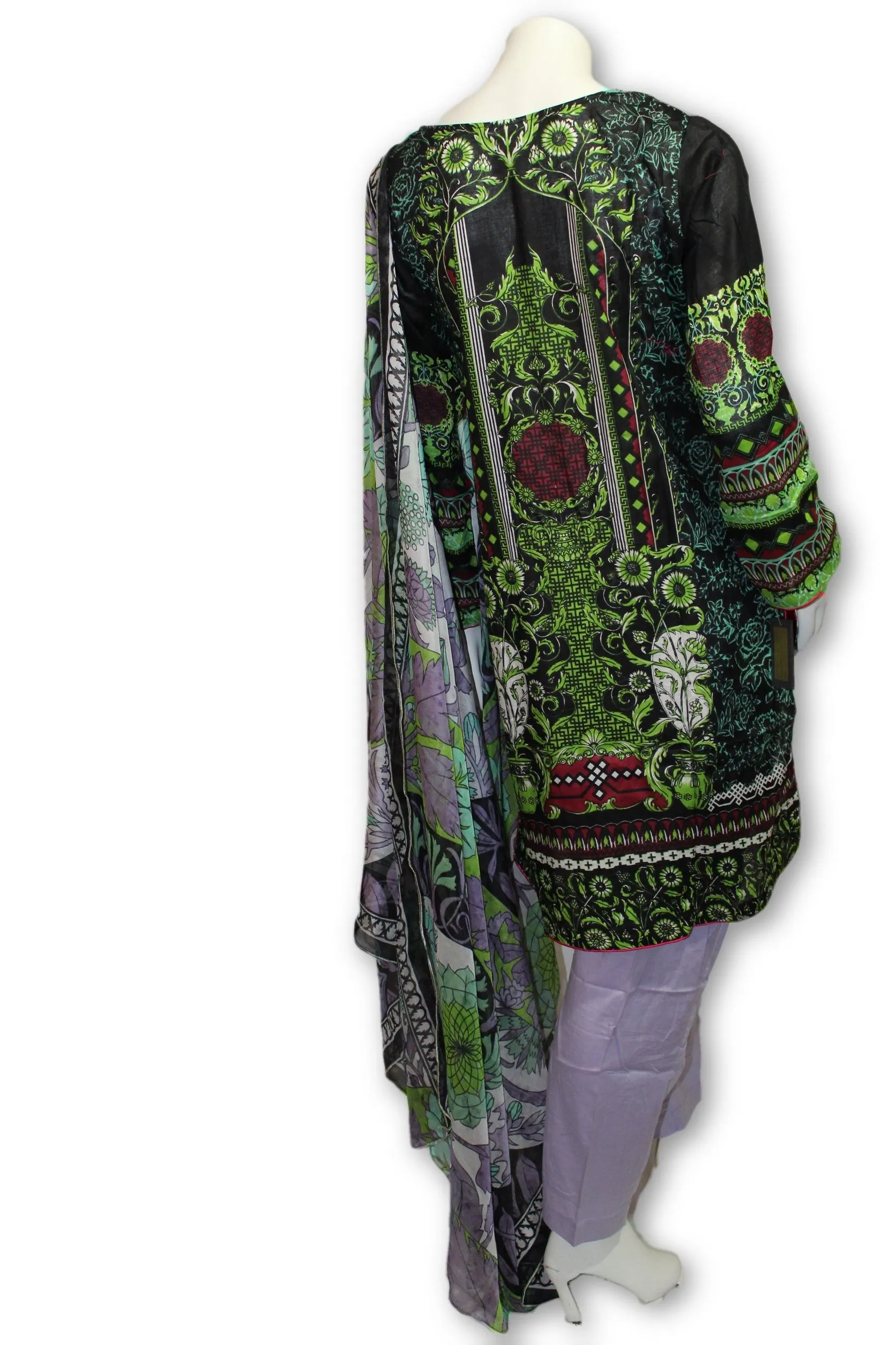 A09 Pakistani Indian Fine Design 3 Pcs Embroidered  Lawn Suit