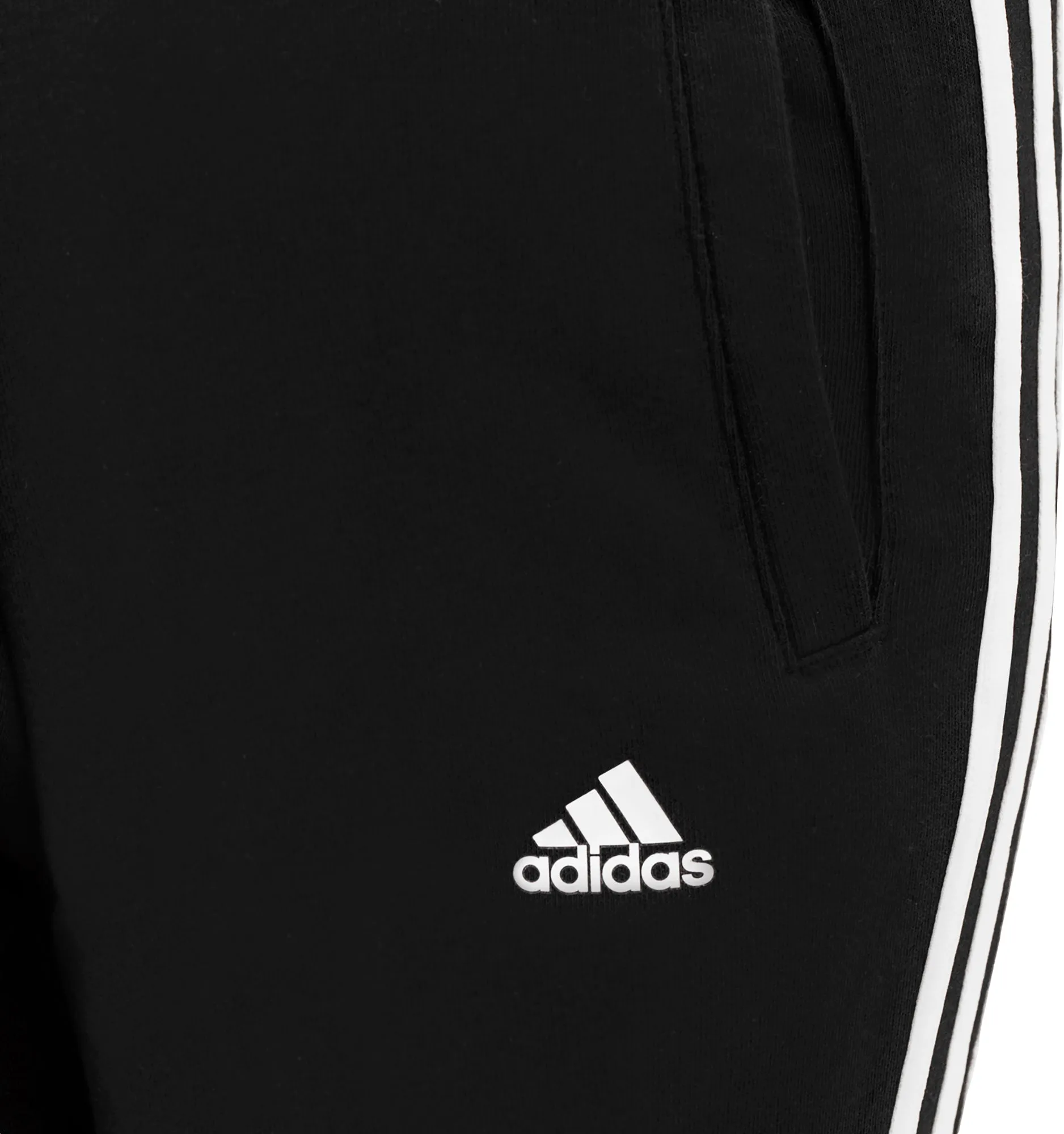 adidas Essentials 3 Stripes Junior Joggers - Black