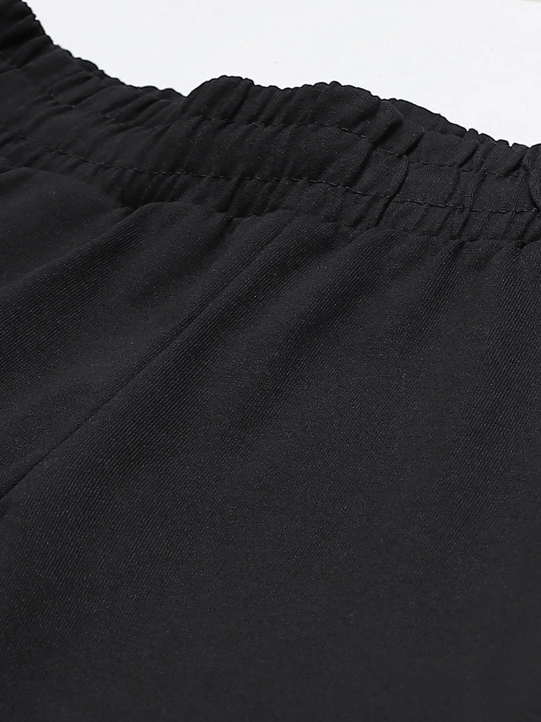Alcis Women Black Solid Slim Fit Track Pants