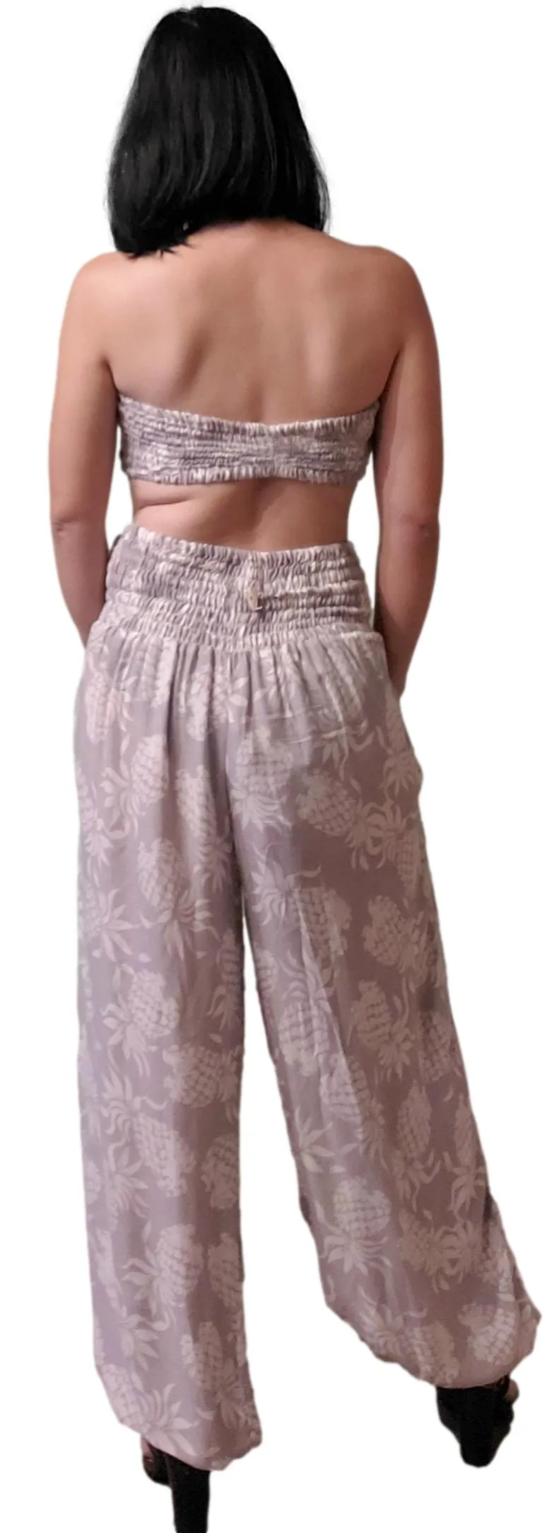 Aloha Royale - Yoga Pant and Bandeau -  Pineapple - Wind Chime