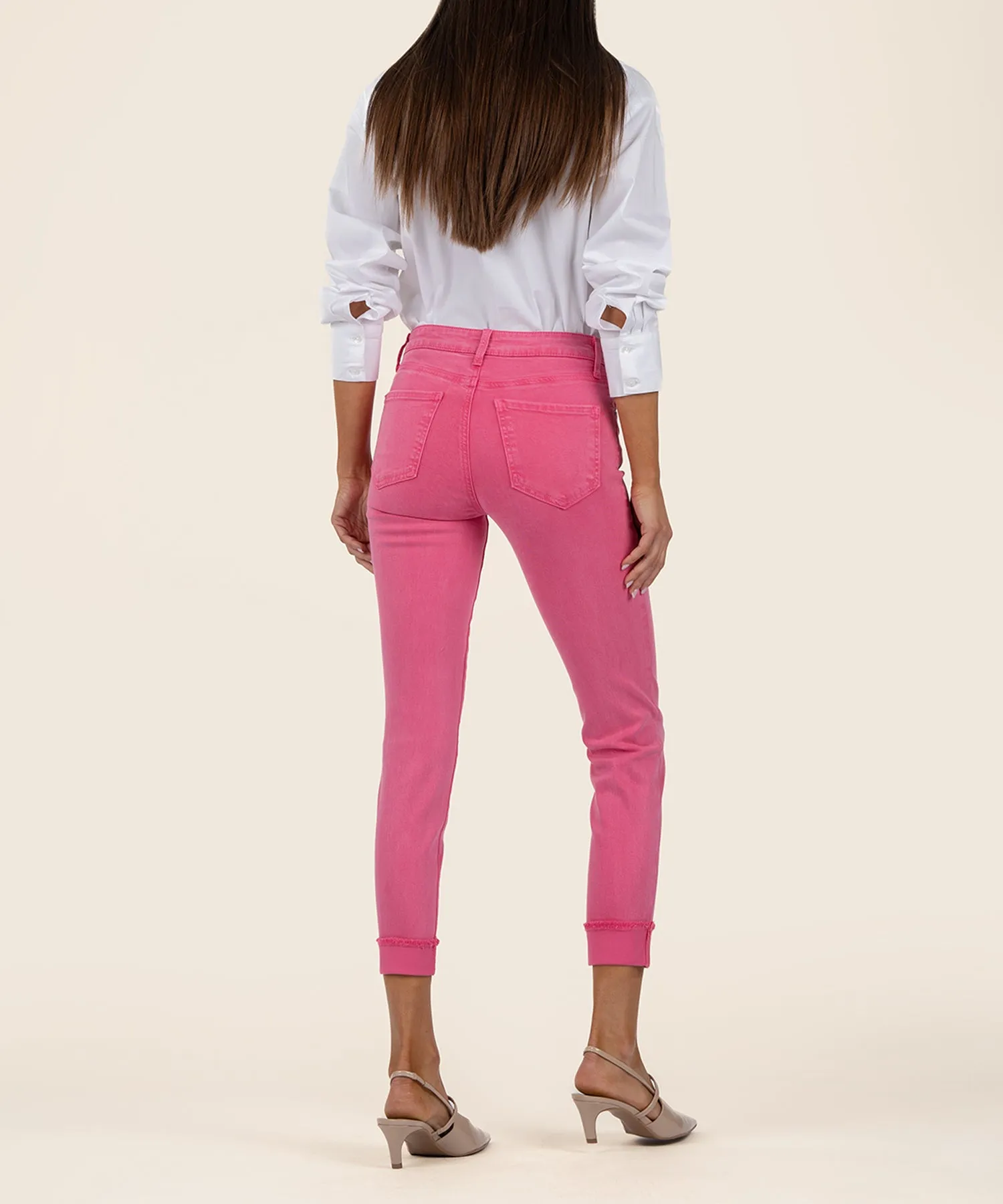 Amy Mid Rise Crop Straight Leg, Petite