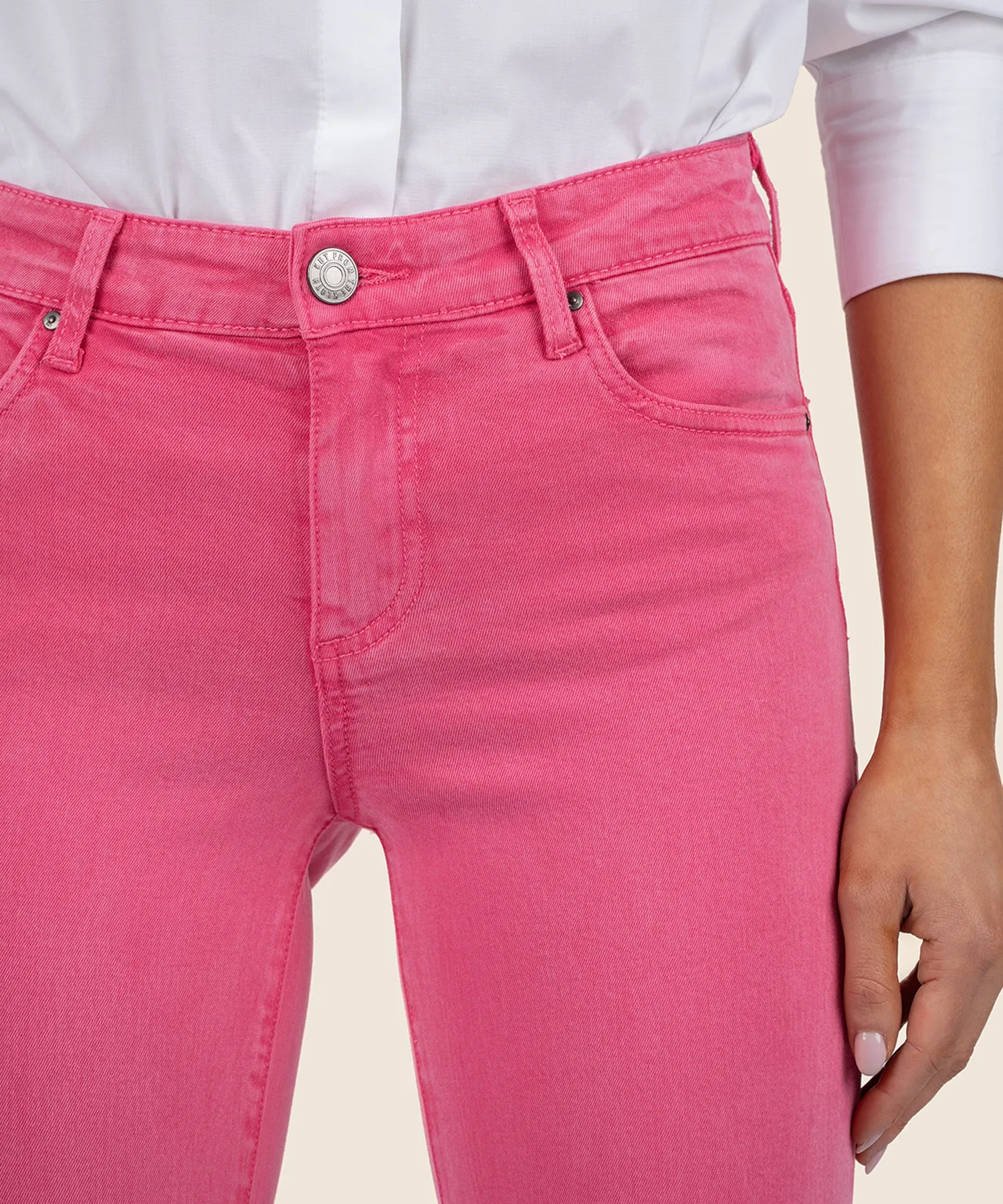 Amy Mid Rise Crop Straight Leg, Petite