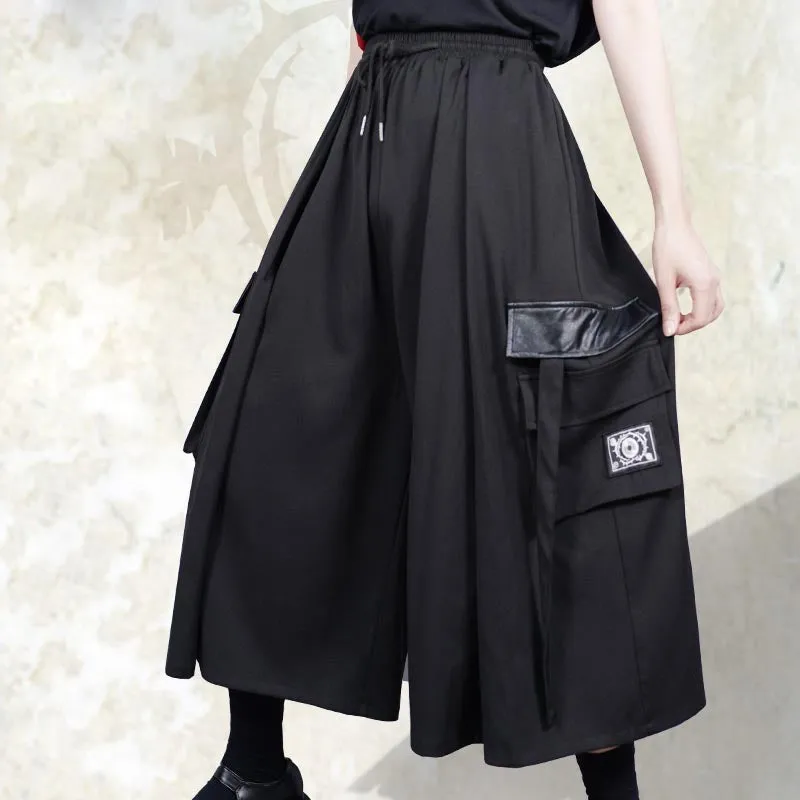 Asymmetric Wide Leg Pants Fashion Cool Personality Japanese Style Pants S20203