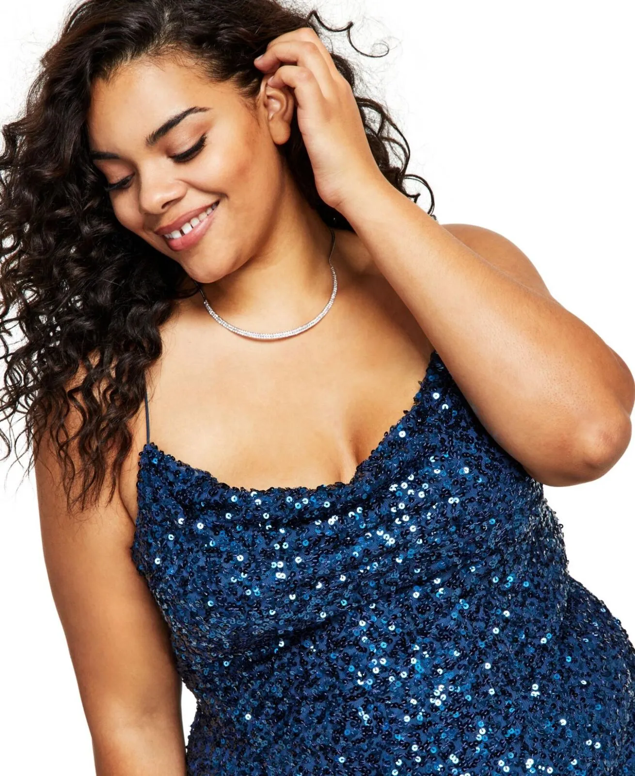 B Darlin Womens Trendy Plus Size Sequined Bodycon Dress 1MP8920