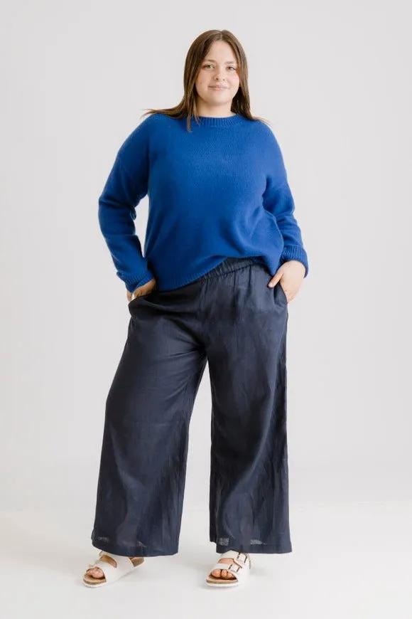 Bardot Linen Pant - Indigo