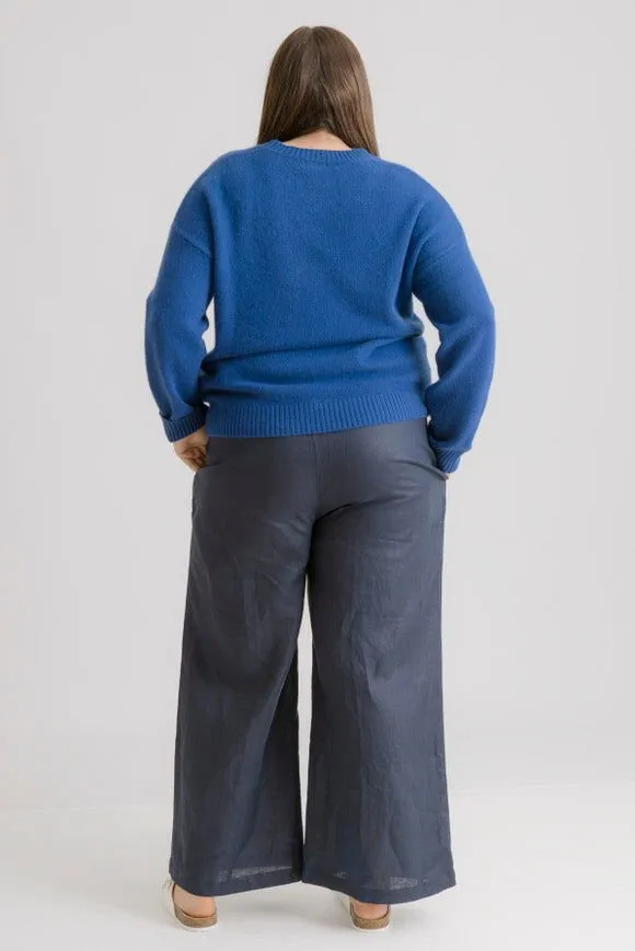 Bardot Linen Pant - Indigo