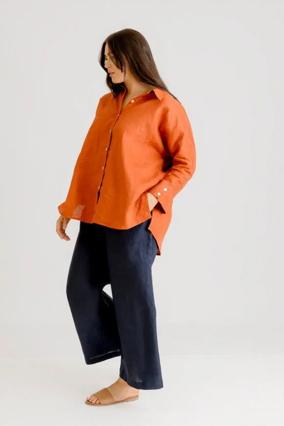 Bardot Linen Pant - Indigo