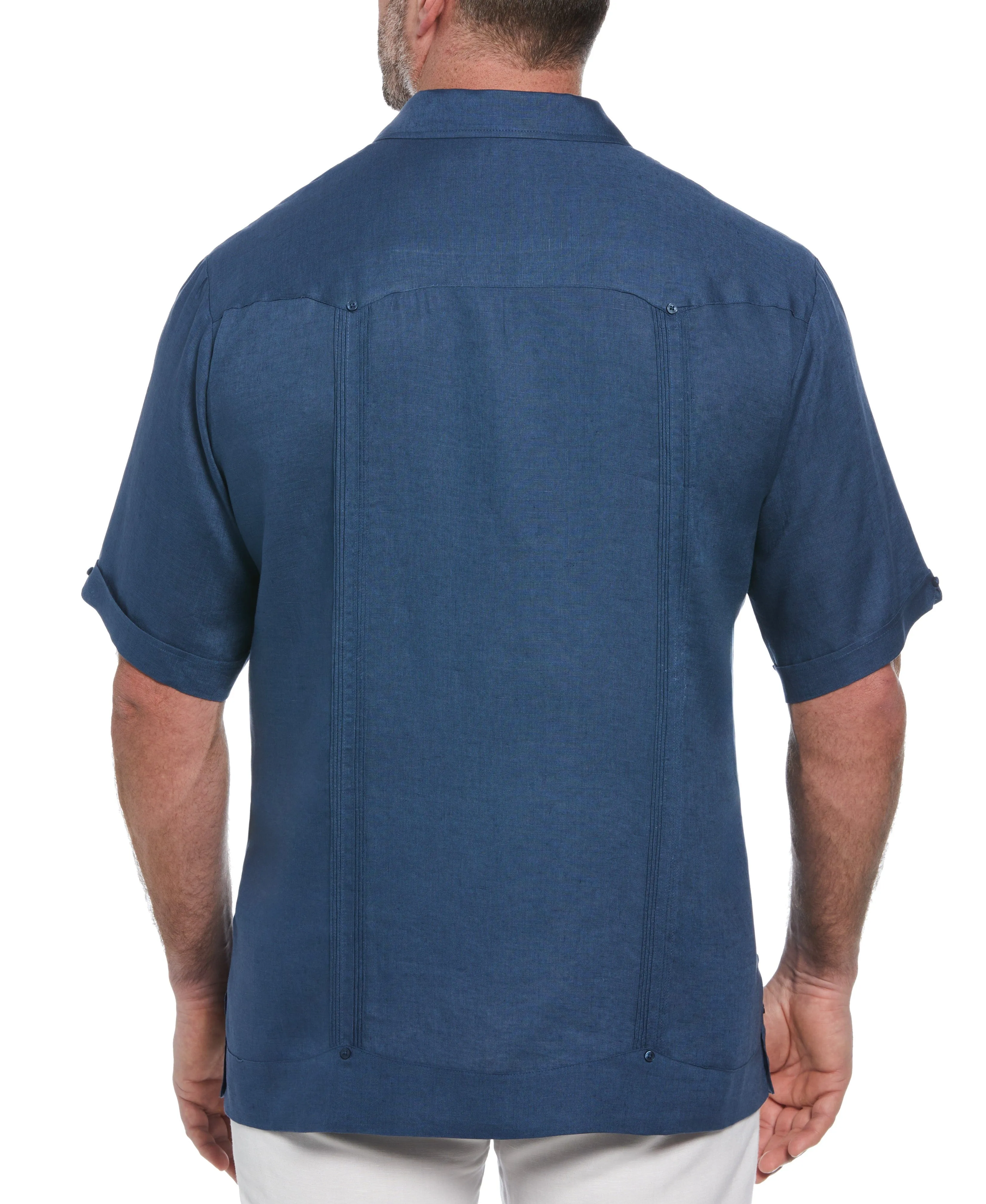 Big & Tall 100% Linen Classic Guayabera Shirt - Short Sleeve