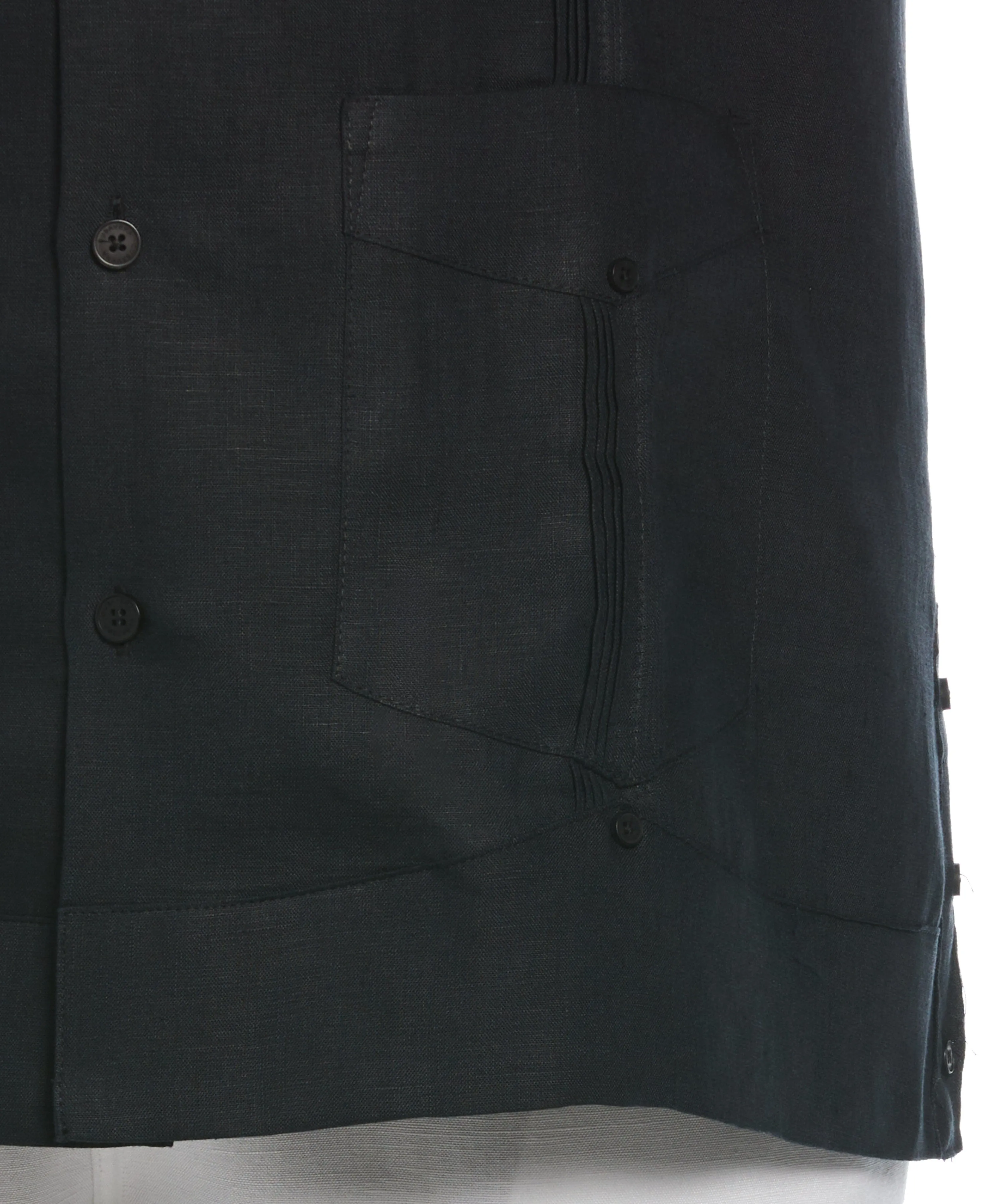 Big & Tall 100% Linen Classic Guayabera Shirt - Short Sleeve