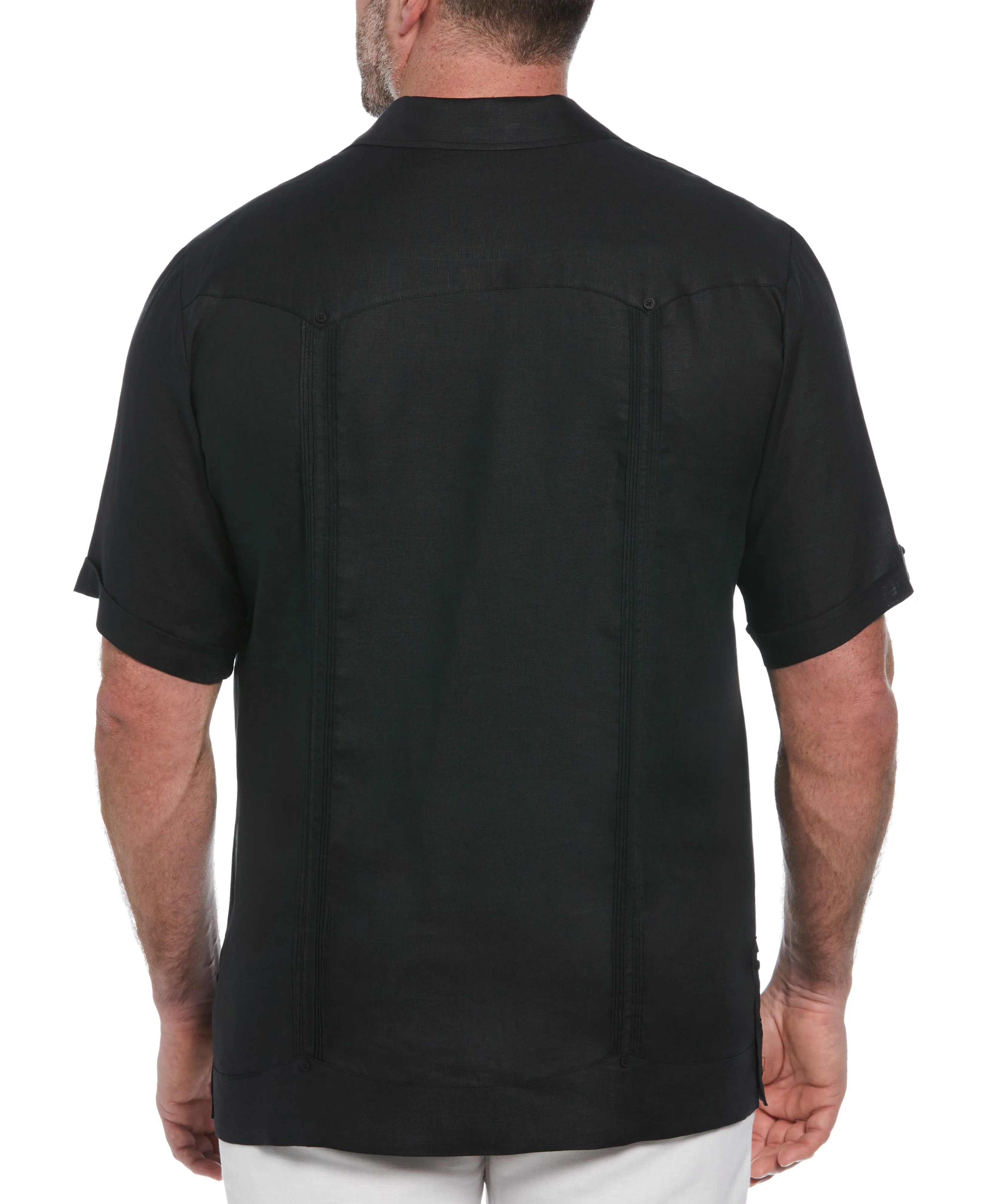 Big & Tall 100% Linen Classic Guayabera Shirt - Short Sleeve