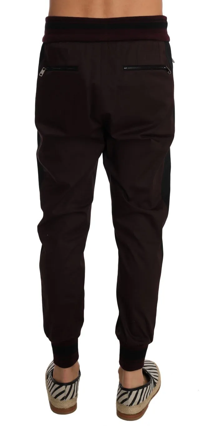 Brown Wool Casual Pants