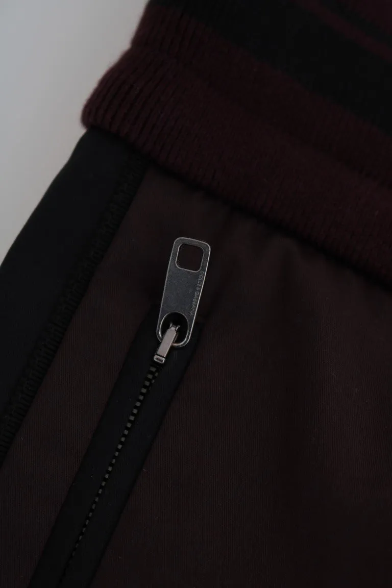 Brown Wool Casual Pants
