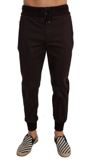 Brown Wool Casual Pants