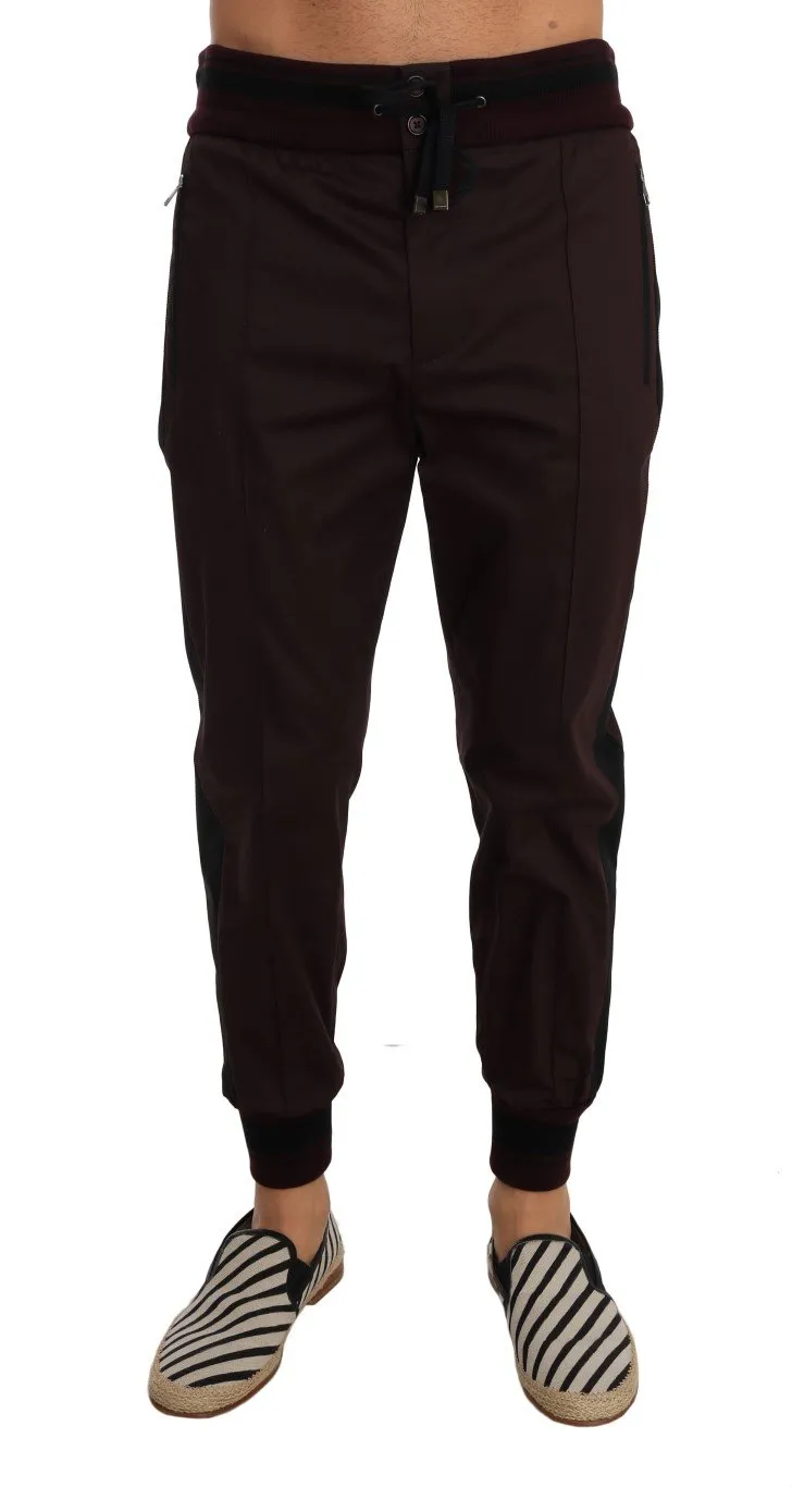 Brown Wool Casual Pants