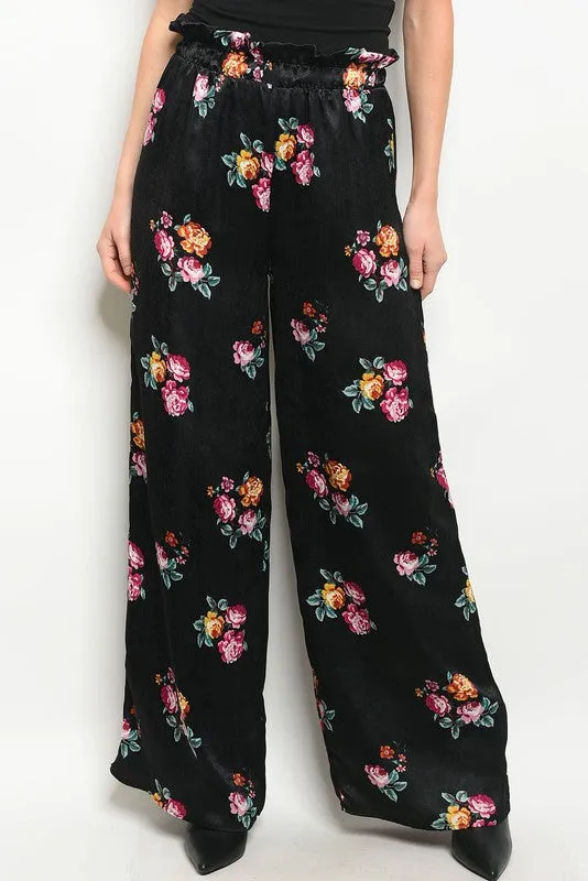 CASUAL SUNDAYS FLORAL PRINT PANTS