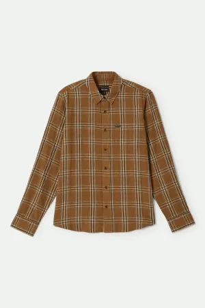 Charter Linen Blend L/S Shirt - Washed Copper/Whitecap Plaid