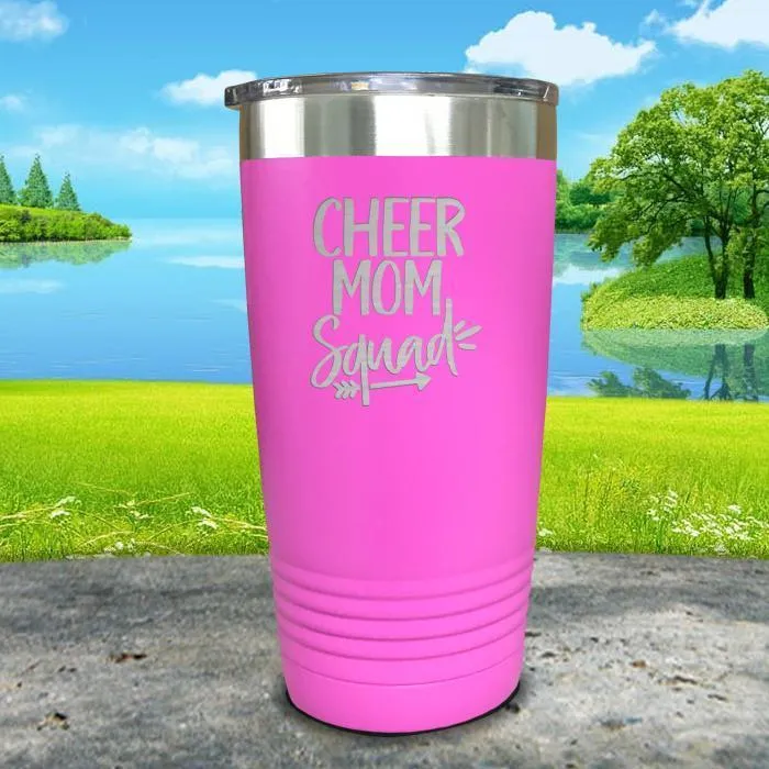 Cheer Mom Squad Engraved Tumbler