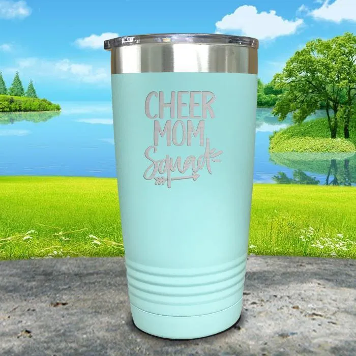 Cheer Mom Squad Engraved Tumbler