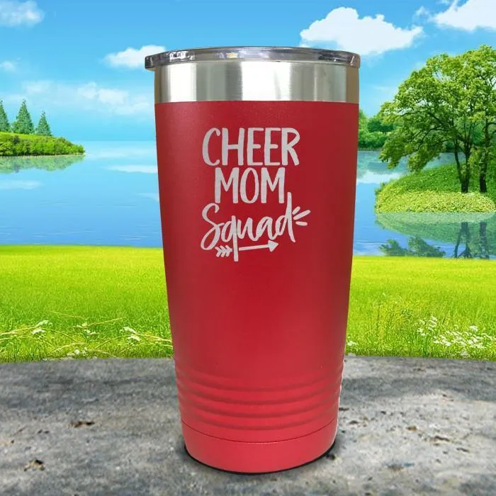 Cheer Mom Squad Engraved Tumbler