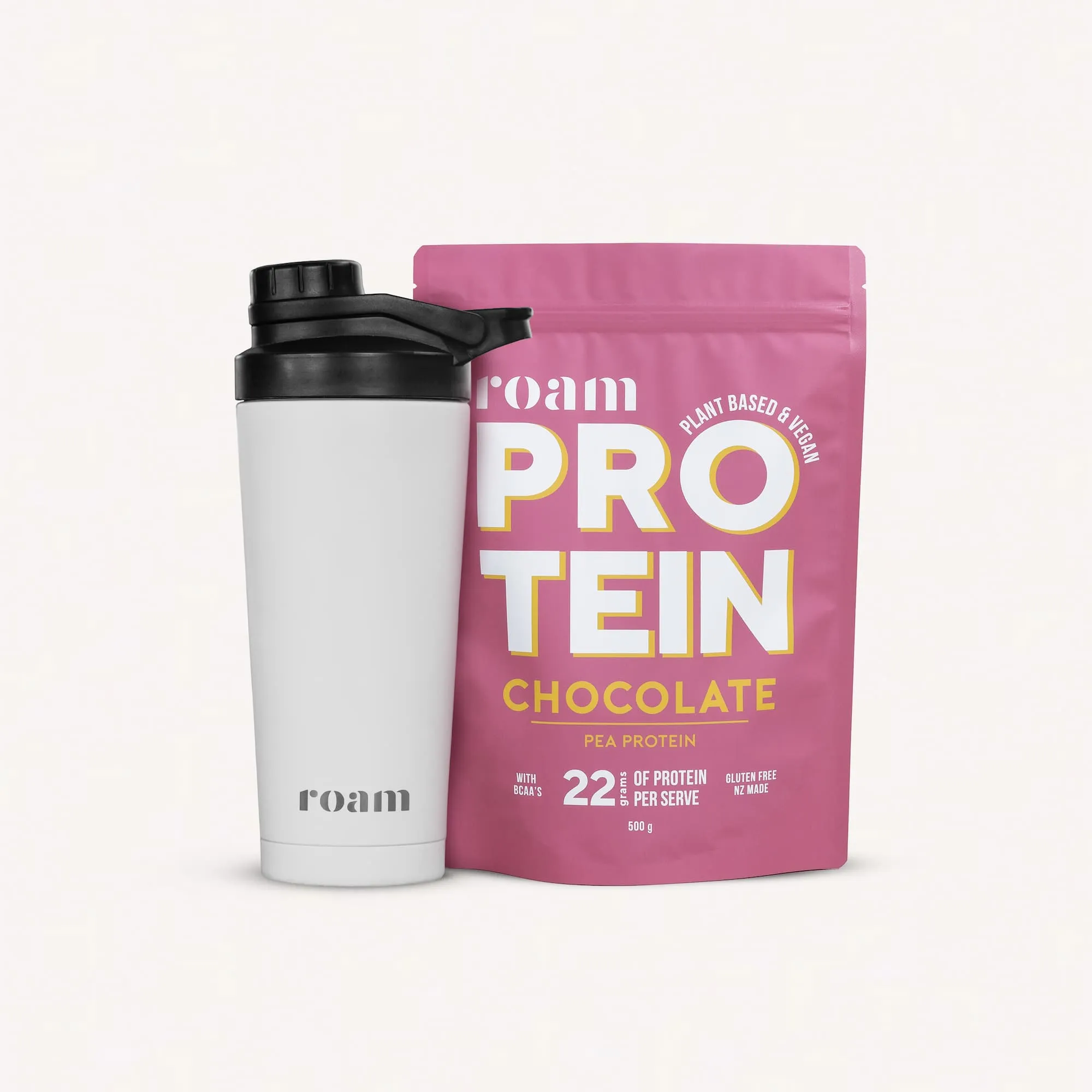 Chocolate Vegan Protein Powder and Shaker (NZ)