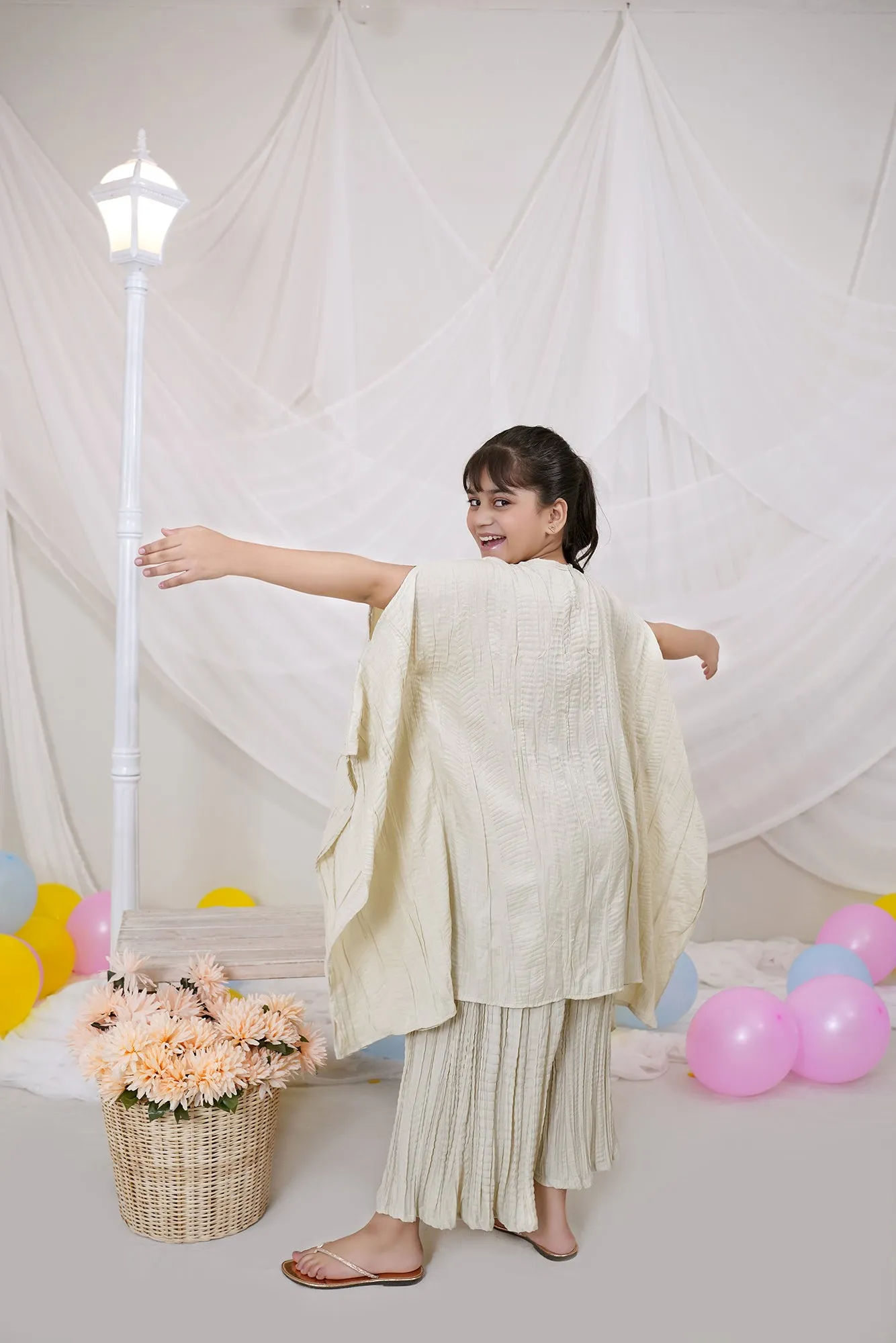 Classic Beige Embroidered Chiffon