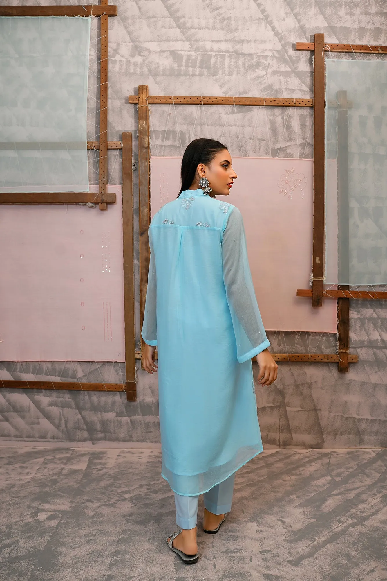 Classic Charm E Embroidered stitched