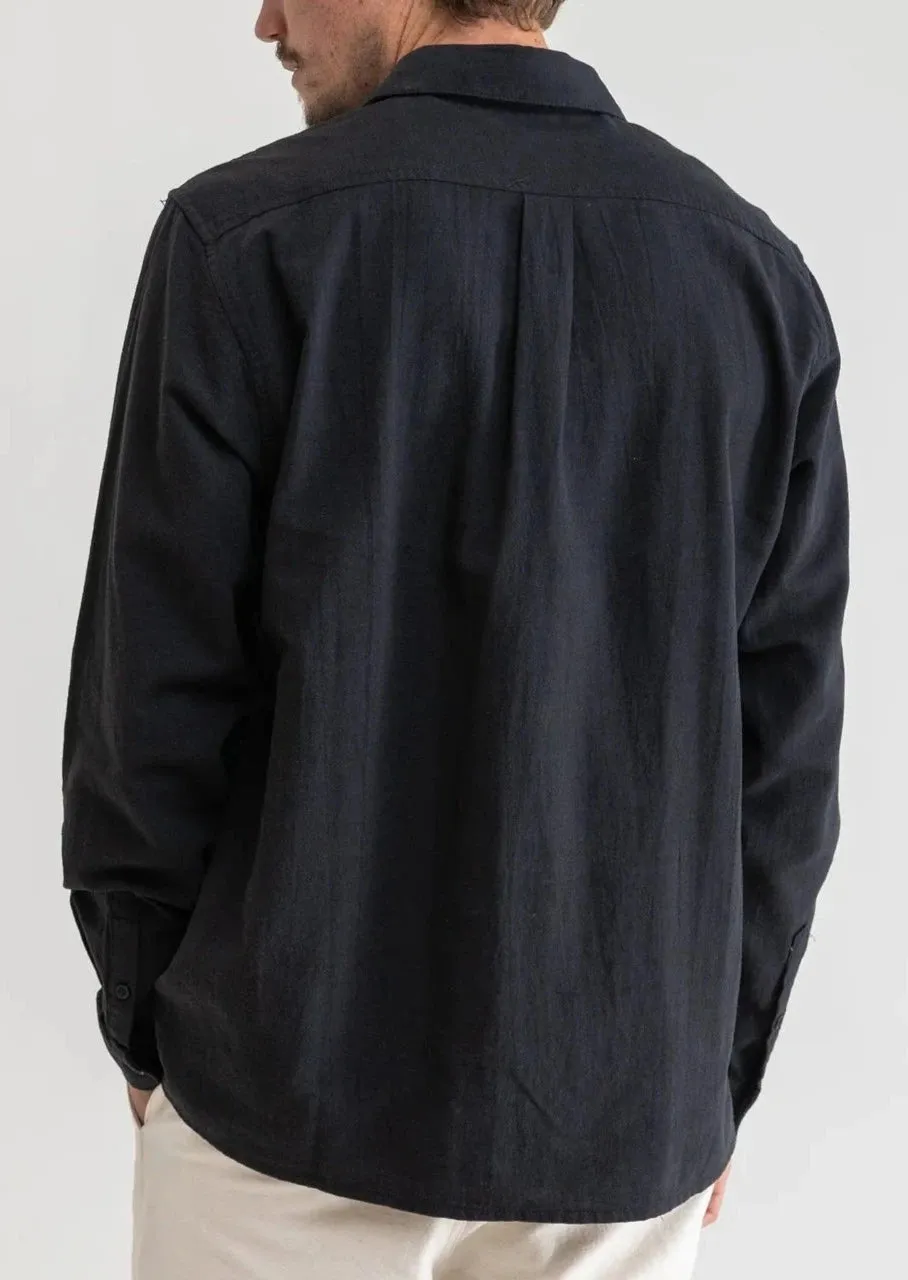 Classic Linen Long-Sleeve Button Up Shirt
