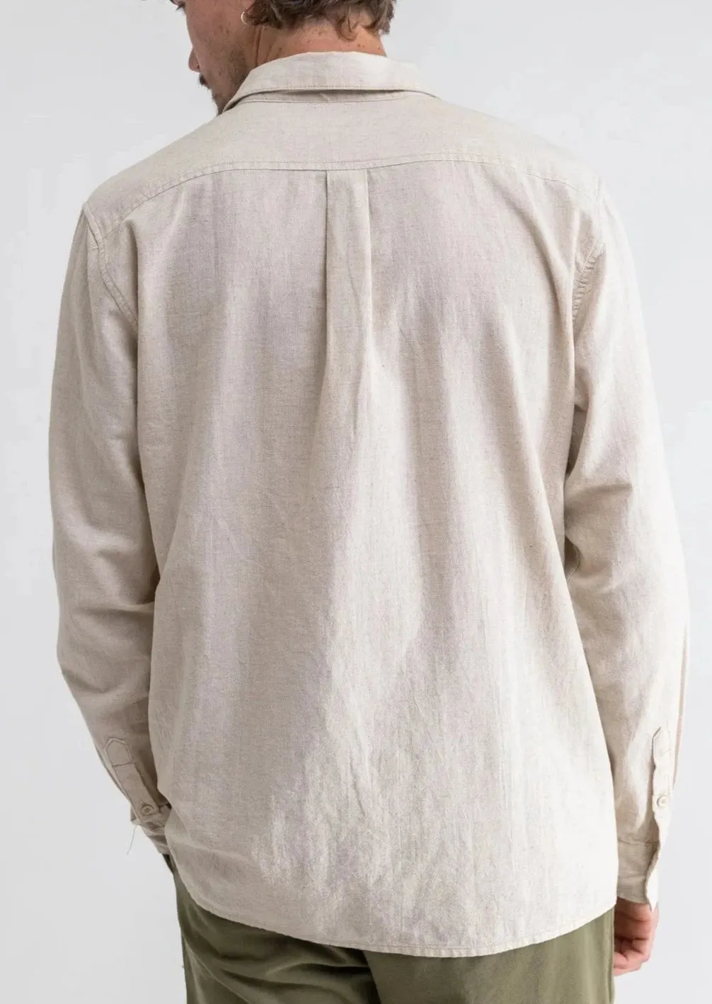 Classic Linen Long-Sleeve Button Up Shirt