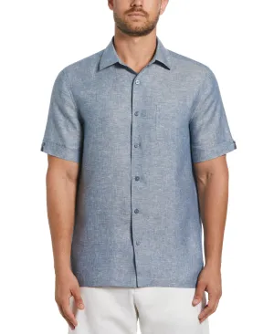 Classic Two-Tone Linen Shirt