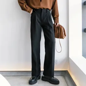 Classic Wide-Leg Pleated Pants