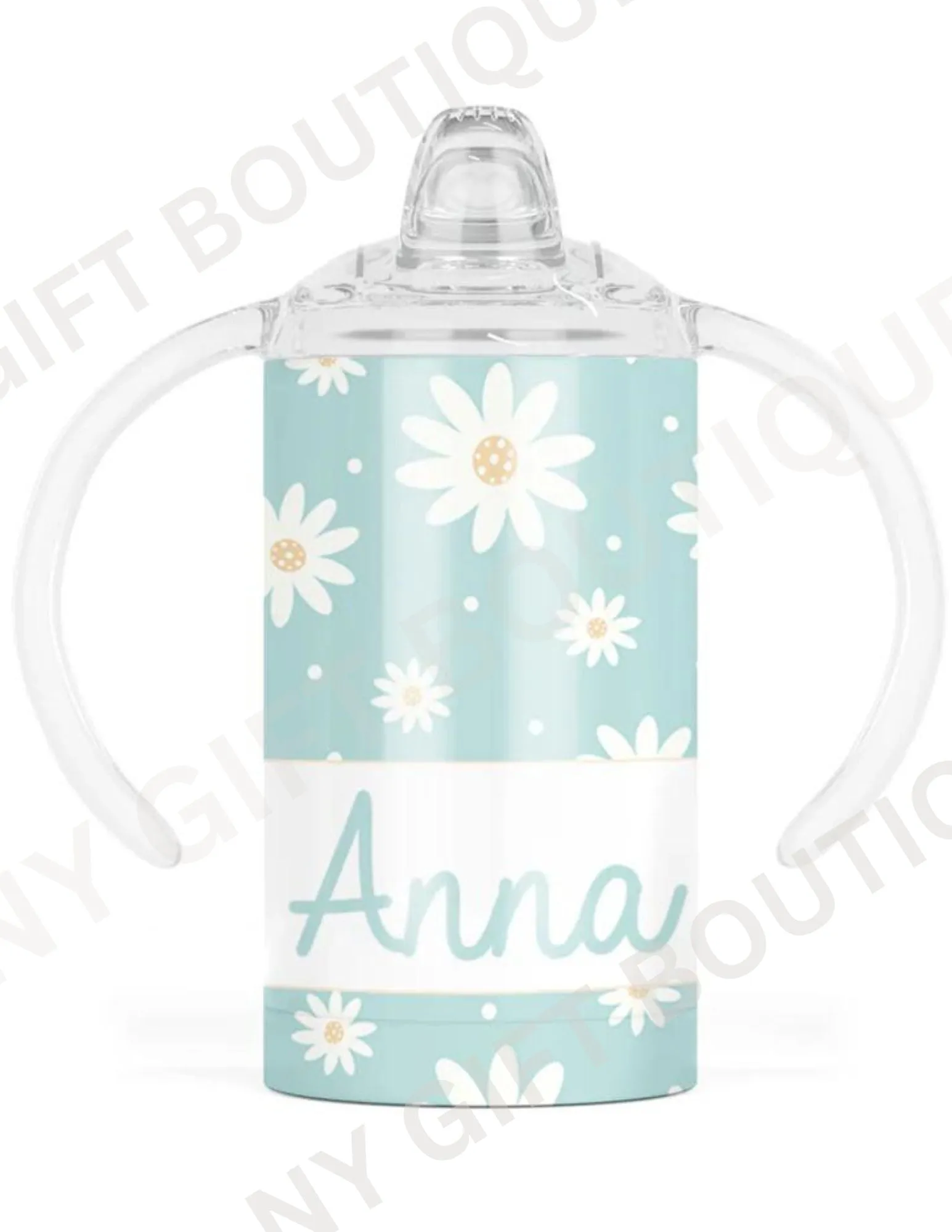 Clear Blue Skies Daisy Personalized Tumbler