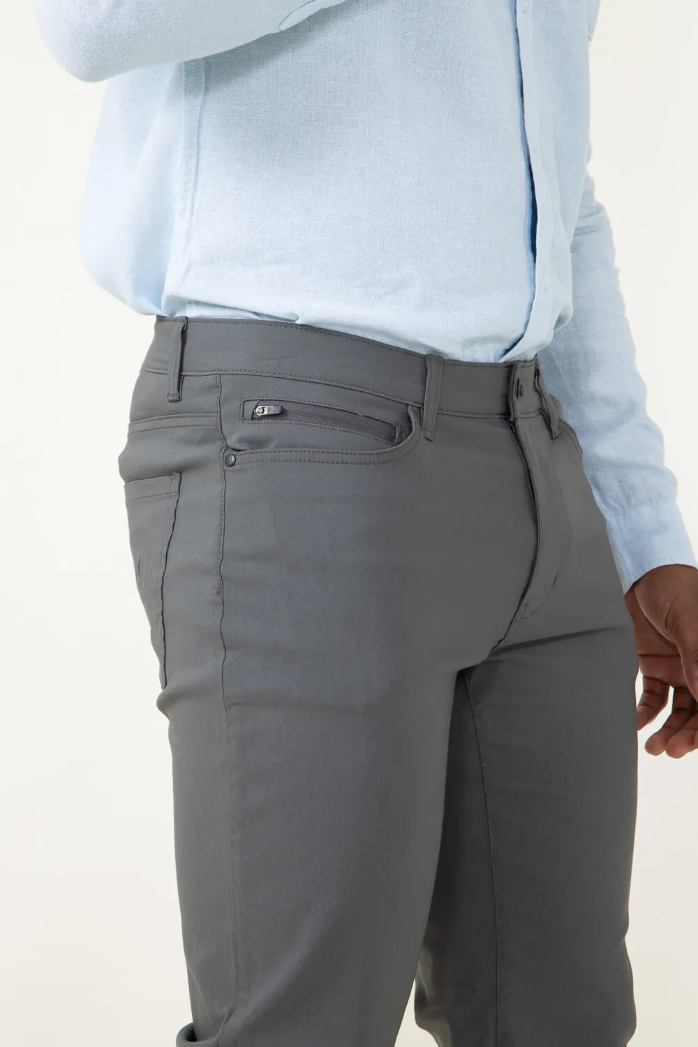 Copper & Oak Momentum Zip Pants for Men in Grey | K2F901-033-PLATINUM