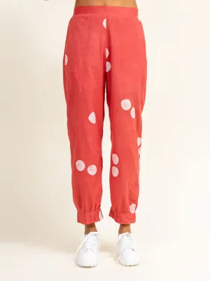 Coral Tucked Pants
