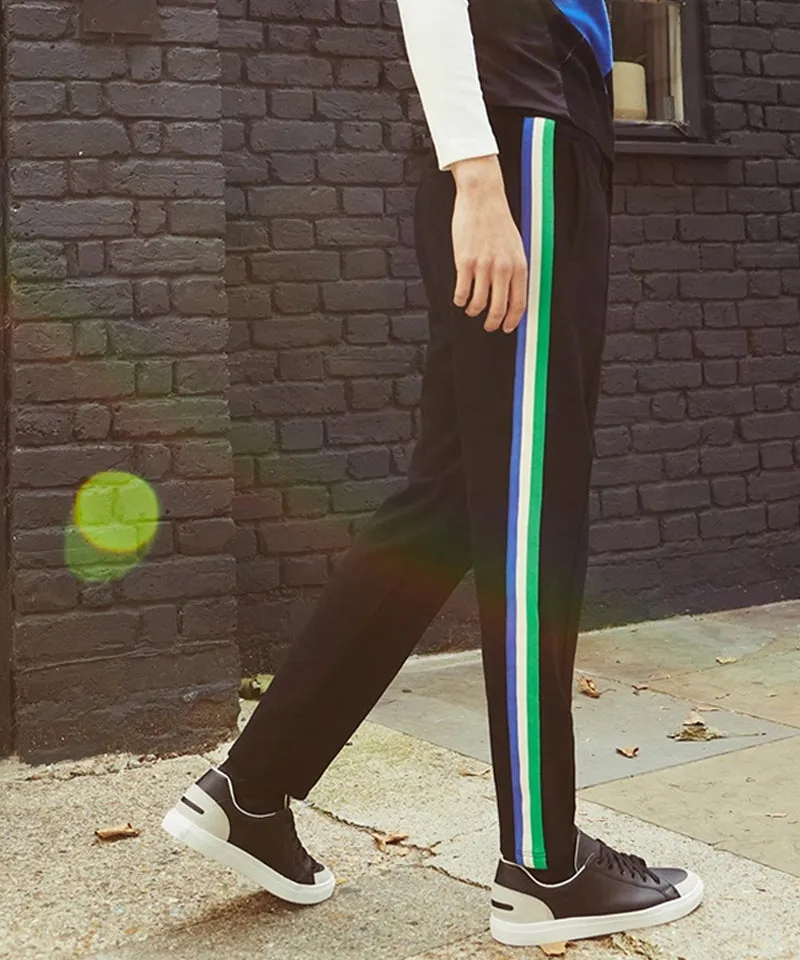CREVE NINE: Men's Track Pants - Black