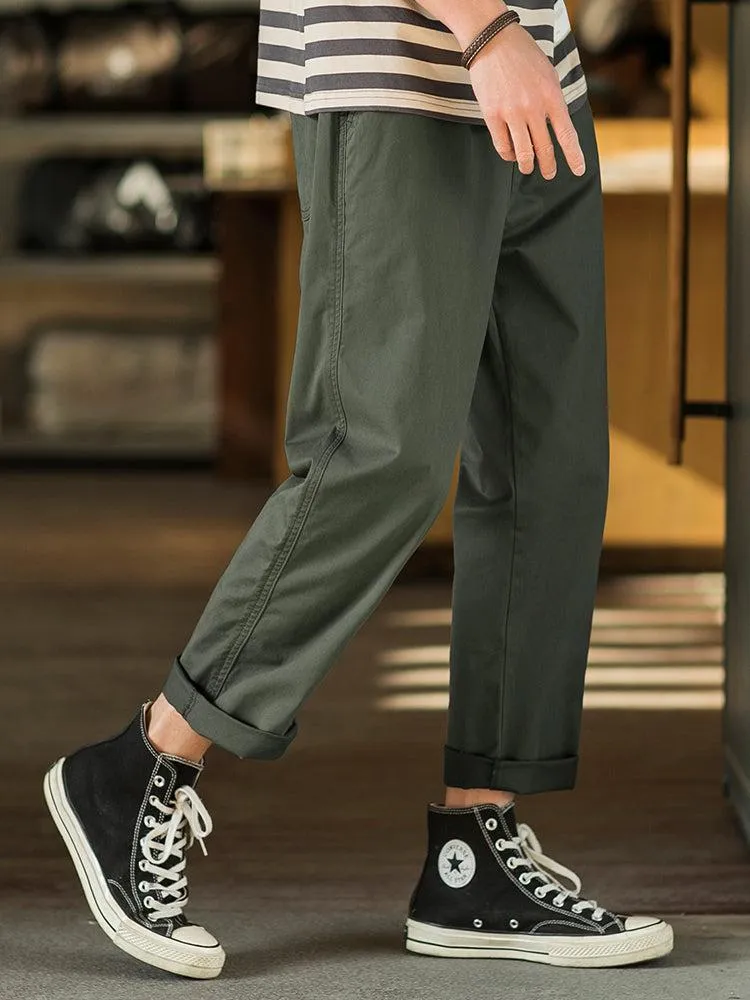 Cropped Thin Casual Pants