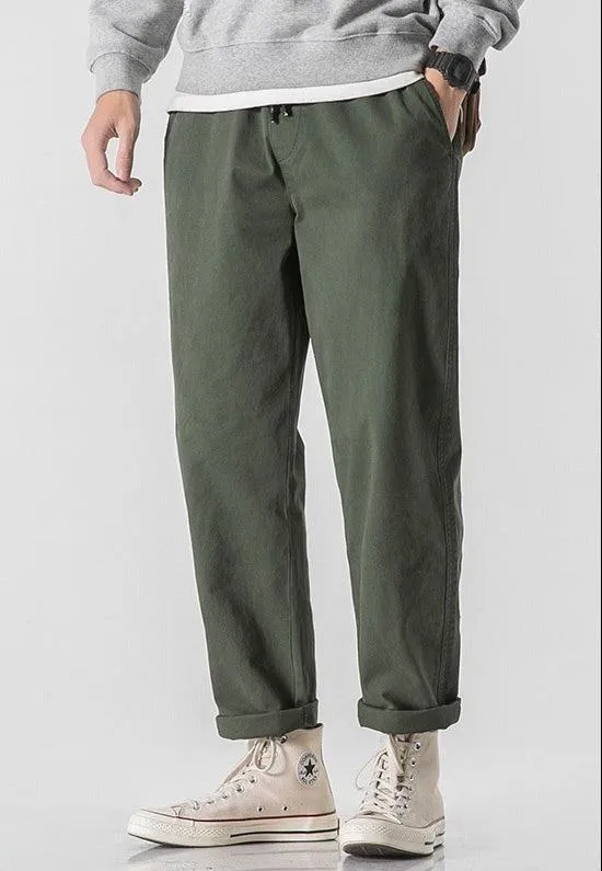 Cropped Thin Casual Pants