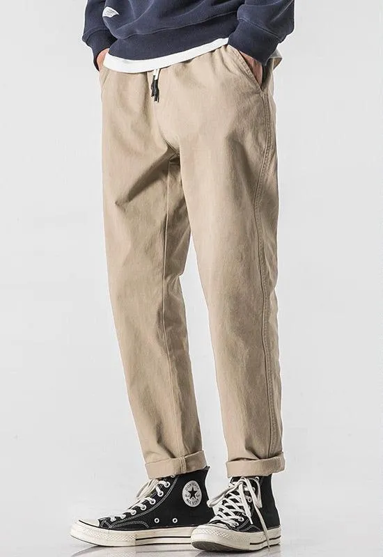 Cropped Thin Casual Pants