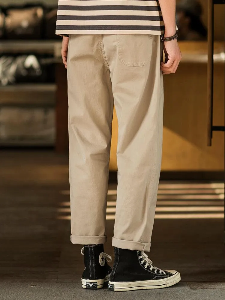 Cropped Thin Casual Pants