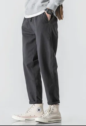 Cropped Thin Casual Pants