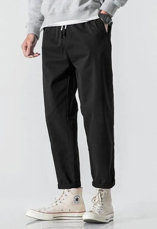 Cropped Thin Casual Pants