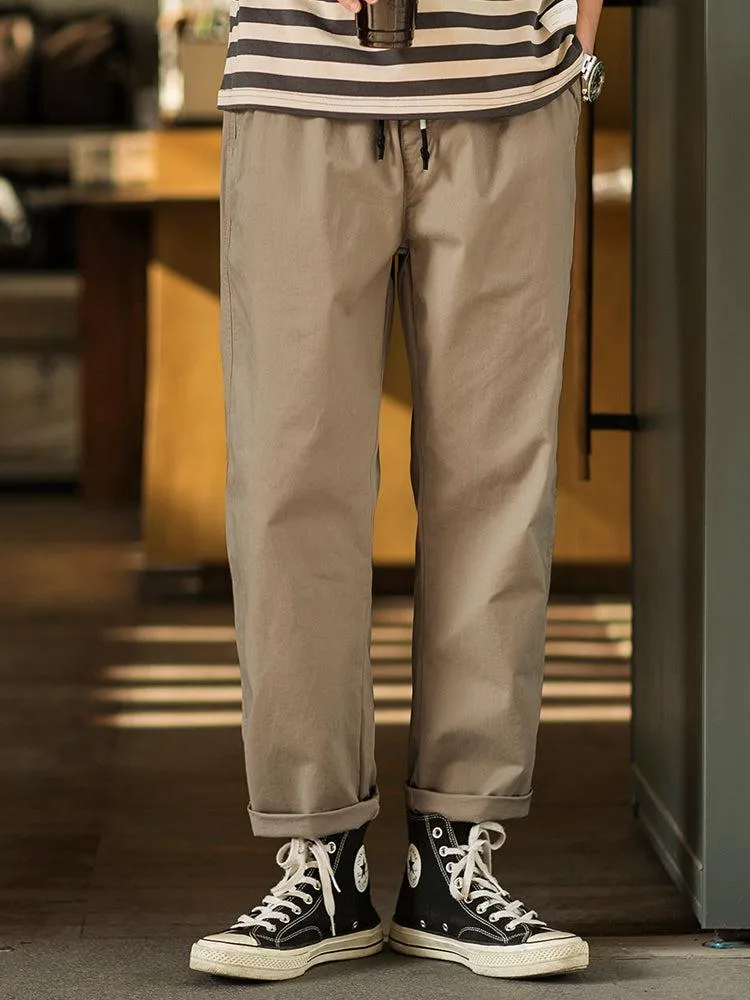 Cropped Thin Casual Pants