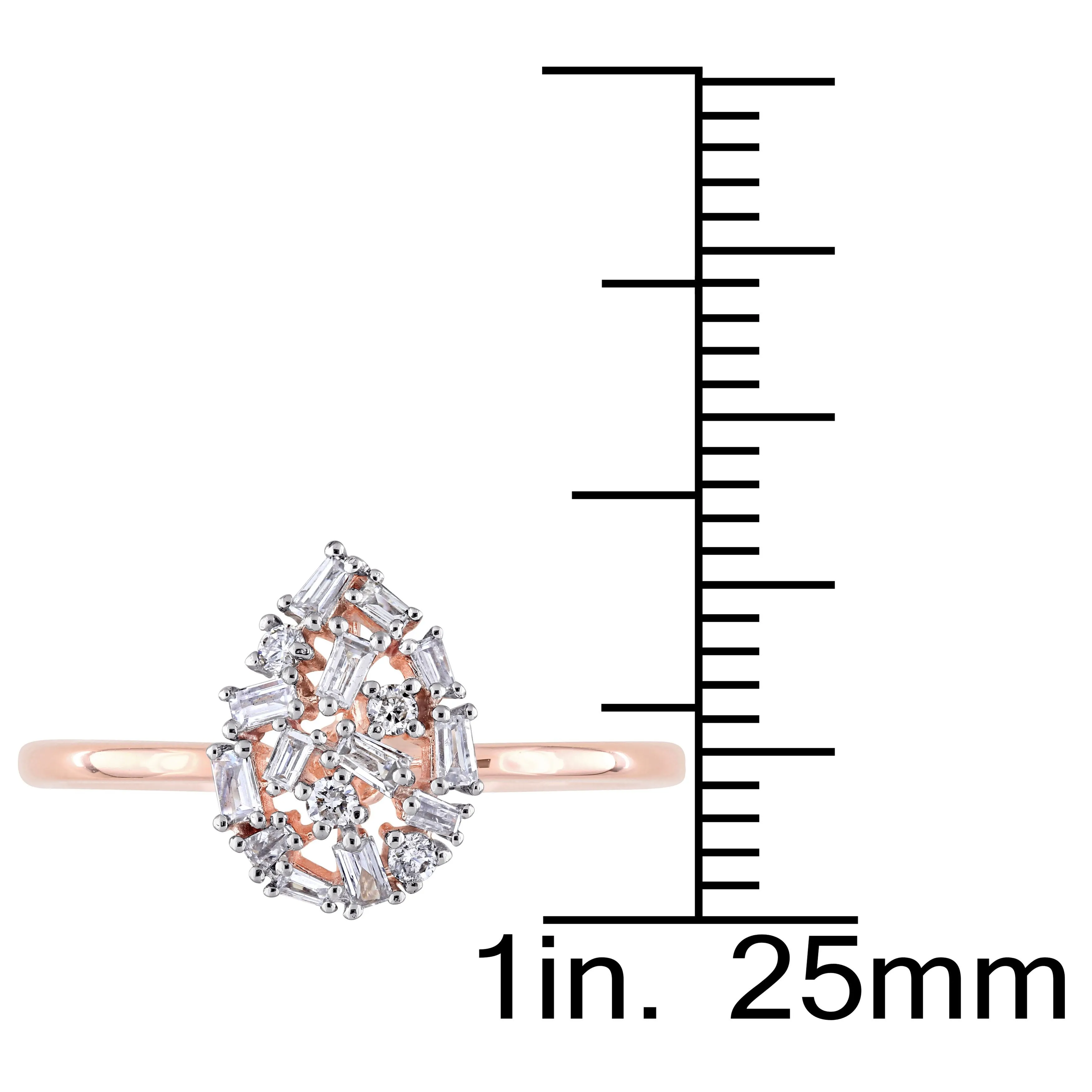 Diamond Cluster Pear Shaped Ring
