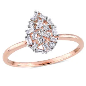 Diamond Cluster Pear Shaped Ring